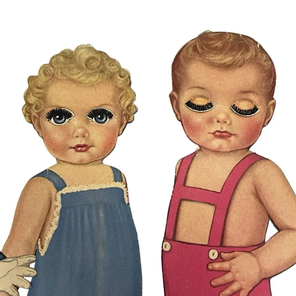 Vtg Winkie & Blinkie Paper Dolls Flutter‎ Eyes 13